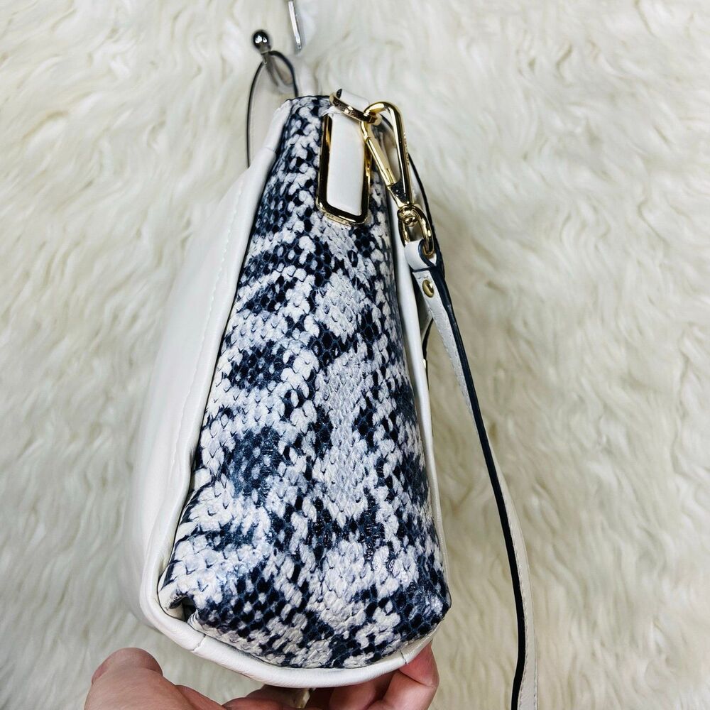 Coach Madison Two Tone Python Embossed Small Sadi… - image 7